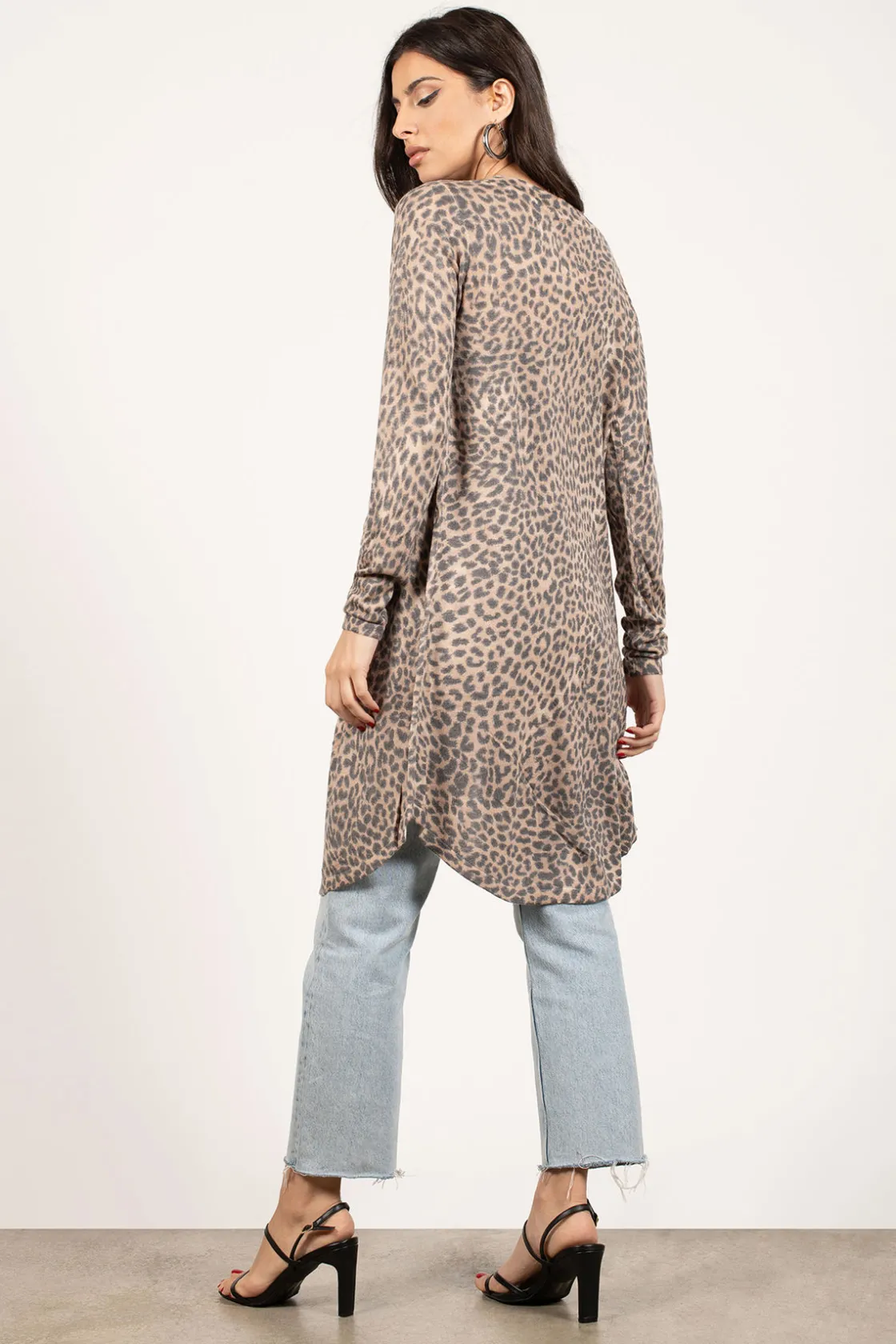 Tobi No Good Leopard Print Cardigan -