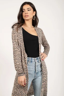 Tobi No Good Leopard Print Cardigan -