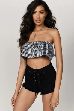 Tobi No Pressure Crop Top - Black