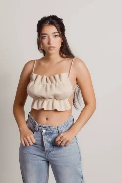 Tobi Nobody But You Crop Top - Sand