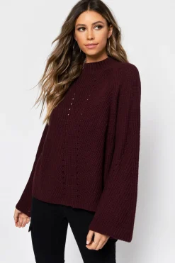 Tobi Noelle Mock Neck Sweater - Sienna