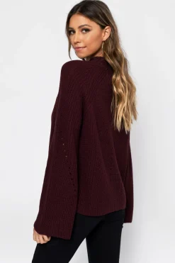 Tobi Noelle Mock Neck Sweater - Sienna