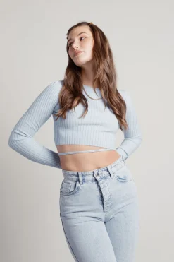 Tobi Nollie Crop Top - Baby Blue