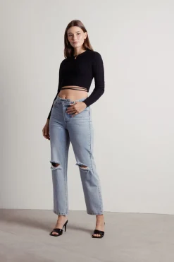 Tobi Nollie Crop Top - Baby Blue