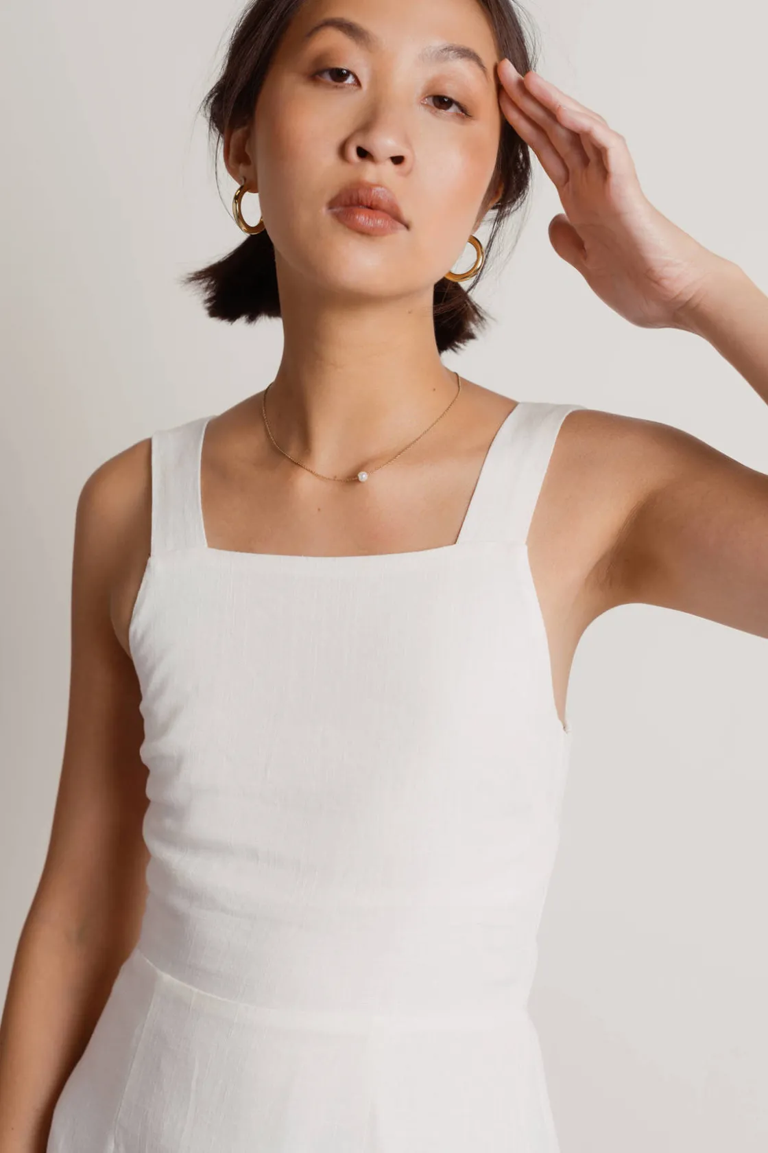 Tobi Nora Square Neck Backless Mini Dress -