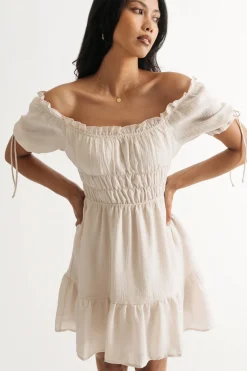 Tobi Nori Off The Shoulder Skater Mini Dress -