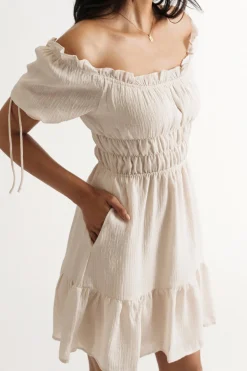 Tobi Nori Off The Shoulder Skater Mini Dress -