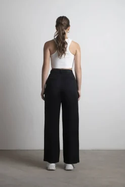 Tobi Nostalgia Blues Pleated Wide Leg Trouser Pants