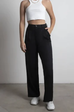Tobi Nostalgia Blues Pleated Wide Leg Trouser Pants