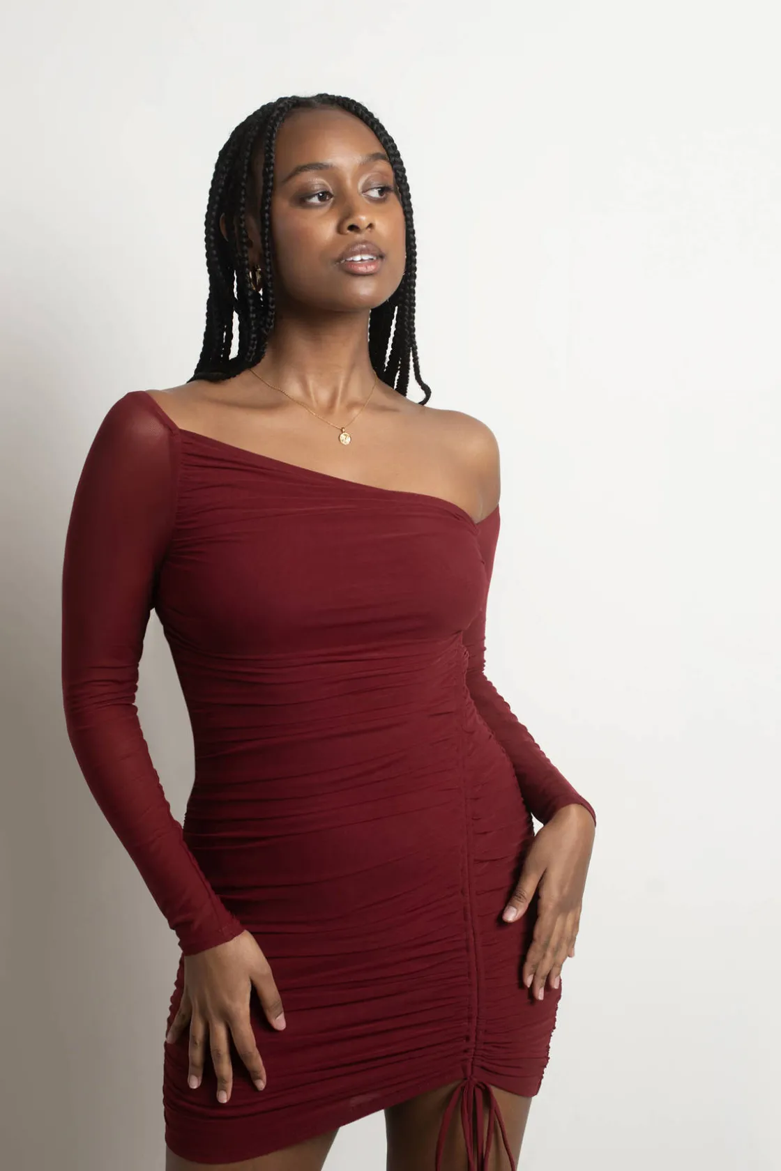 Tobi Not A Problem Ruched Bodycon Mini Dress -