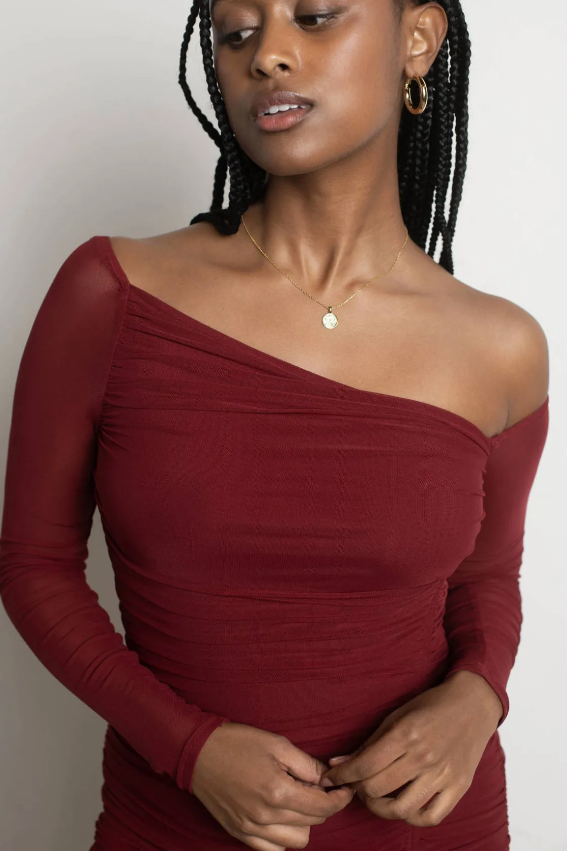 Tobi Not A Problem Ruched Bodycon Mini Dress -