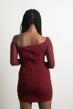 Tobi Not A Problem Ruched Bodycon Mini Dress -