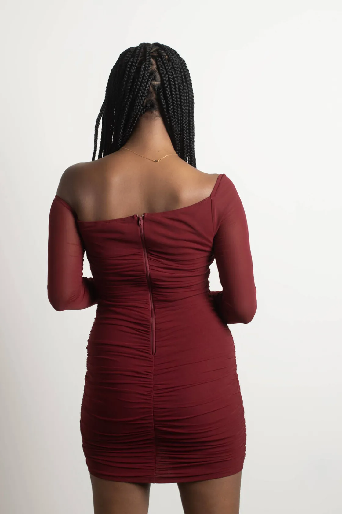 Tobi Not A Problem Ruched Bodycon Mini Dress -