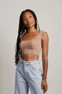 Tobi Not My Problem Tank Top - Brown