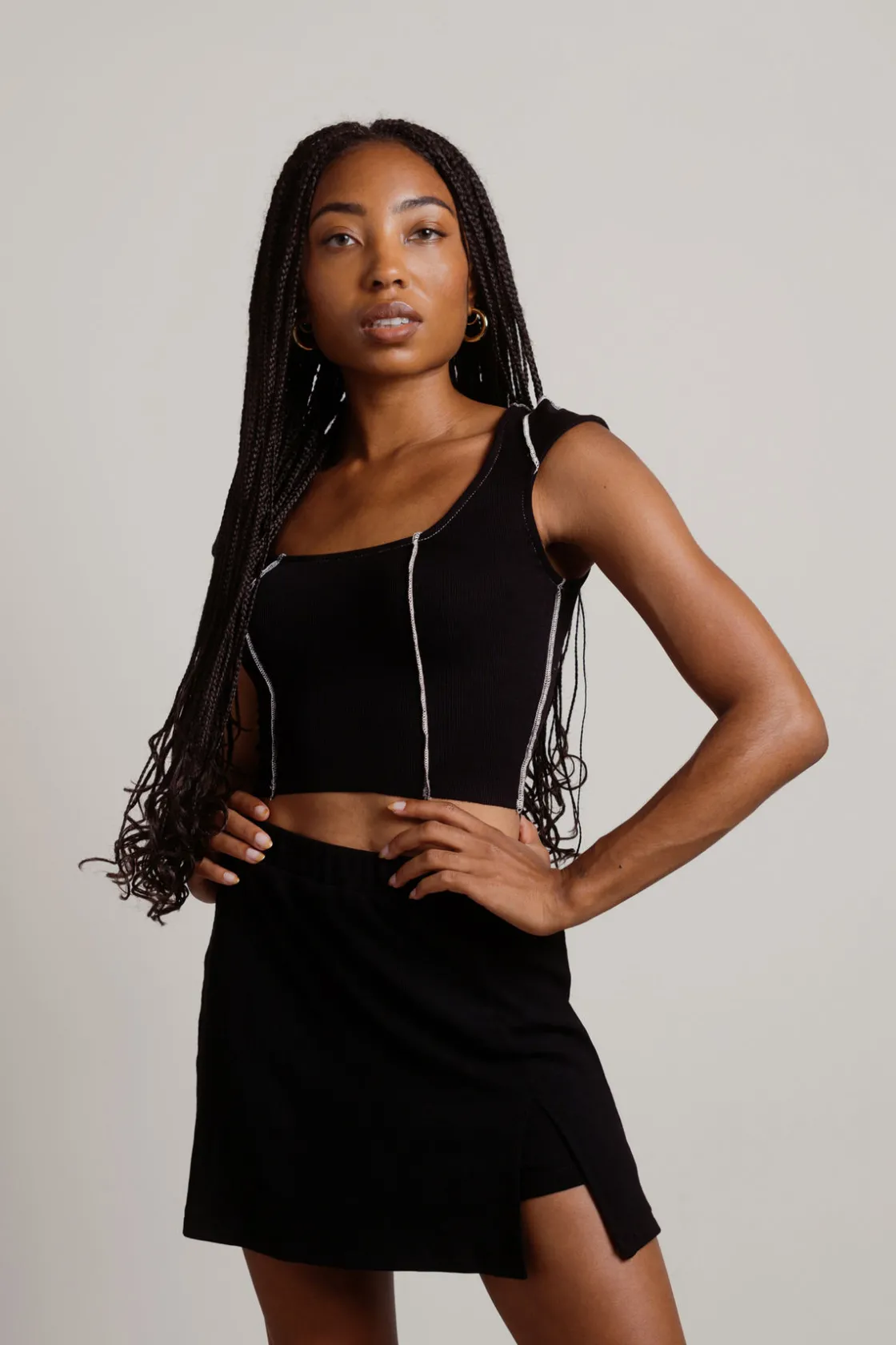 Tobi Not My Problem Tank Top - Brown