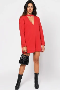 Tobi Not Your Average Oversized Plunging Mini Dress -