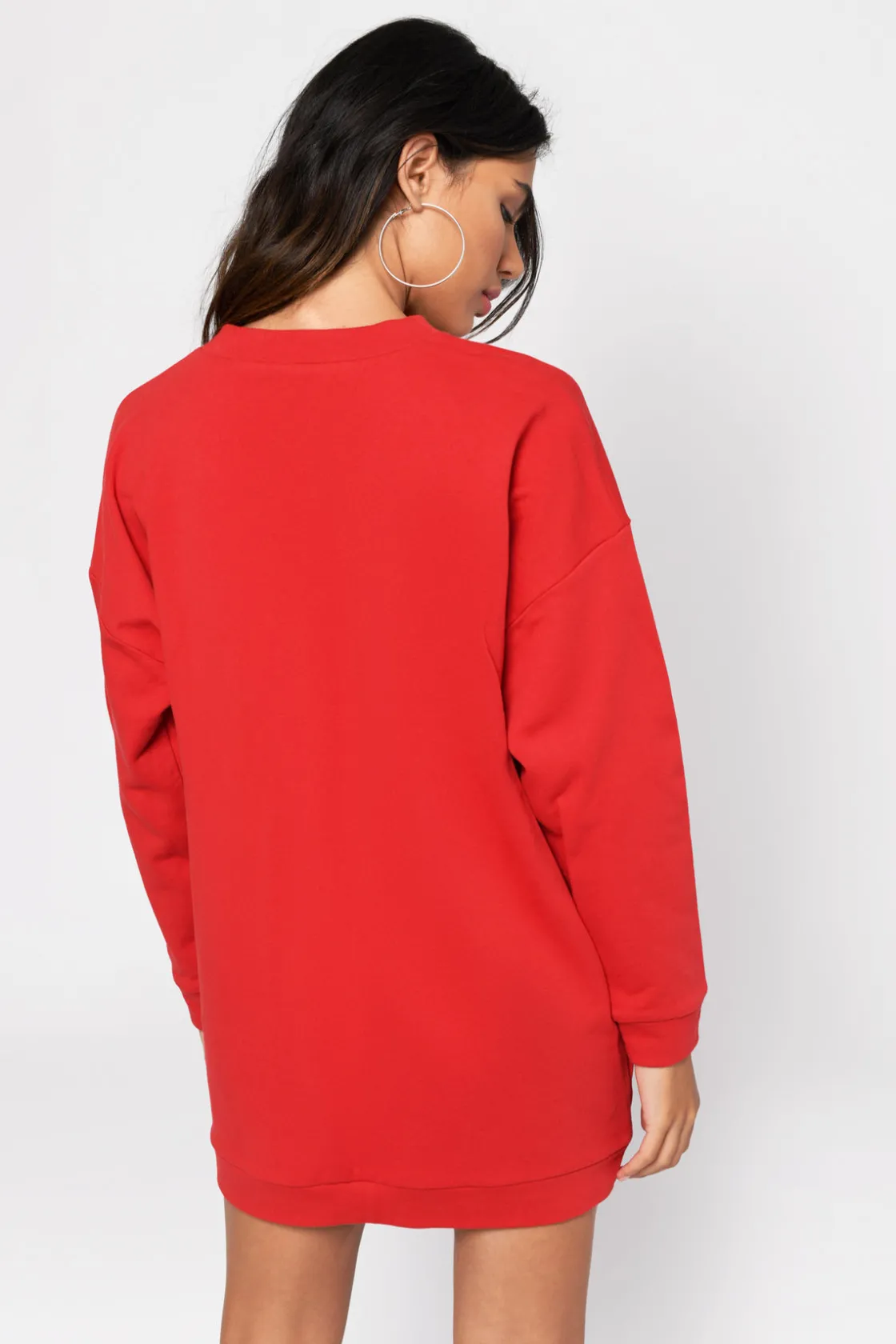 Tobi Not Your Average Oversized Plunging Mini Dress -