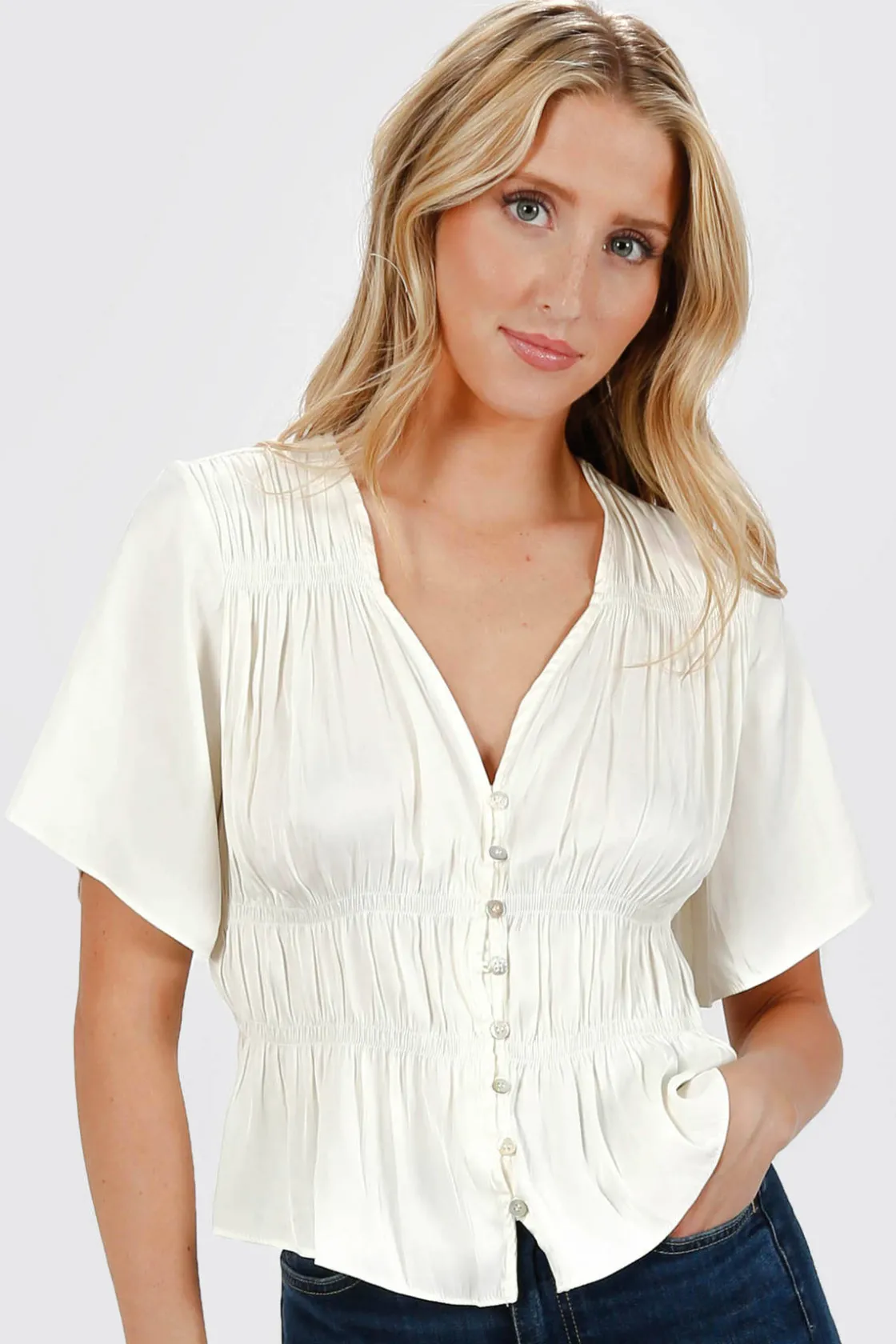 Tobi Nyra Satin Blouse -