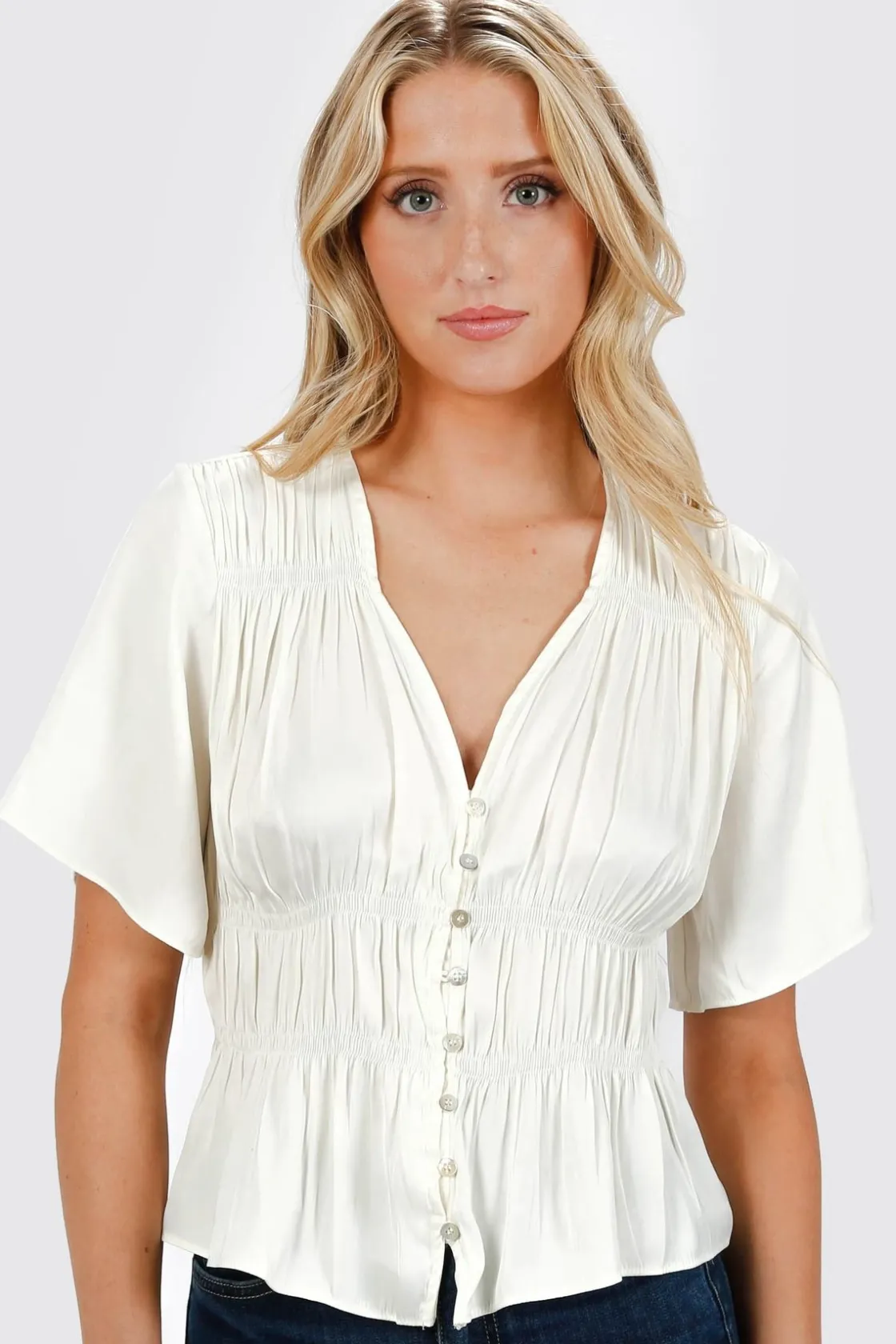 Tobi Nyra Satin Blouse -