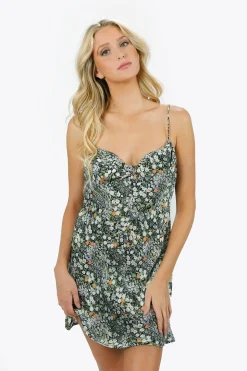 Tobi Oaklynn Floral Sweetheart Mini Dress -