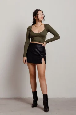 Tobi Olio Crop Top -