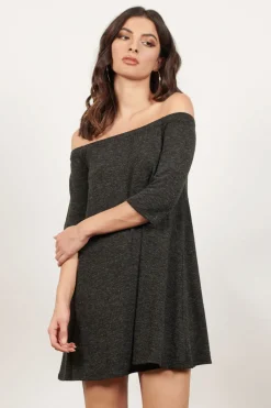Tobi Olly Off The Shoulder Shift Mini Dress - Mauve