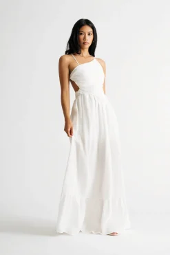 Tobi On A Journey Asymmetrical Backless Maxi Dress