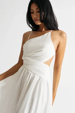 Tobi On A Journey Asymmetrical Backless Maxi Dress
