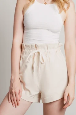 Tobi On Purpose Paperbag Shorts - Light Olive