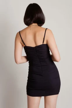 Tobi On Repeat Lace Up Bodycon Mini Dress - Off White