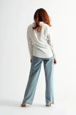 Tobi On The Go Satin Button Down Top