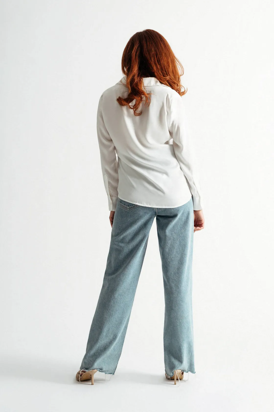 Tobi On The Go Satin Button Down Top