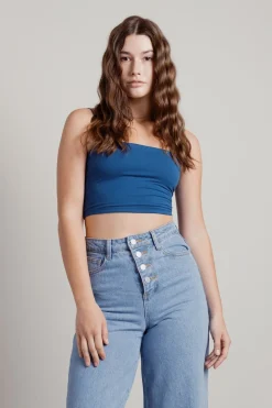 Tobi One At A Time Crop Top - Dark Teal