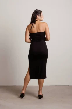 Tobi One Way Cutout Halter Midi Dress -