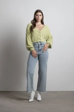 Tobi Onto You Sweater Cardigan - Green