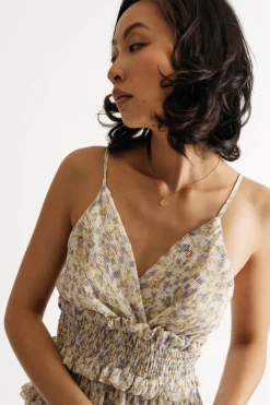 Tobi Orion Floral Babydoll Mini Dress -