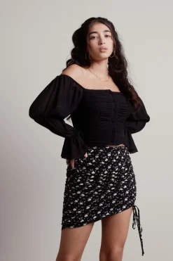 Tobi Out Of Office Off The Shoulder Blouse -