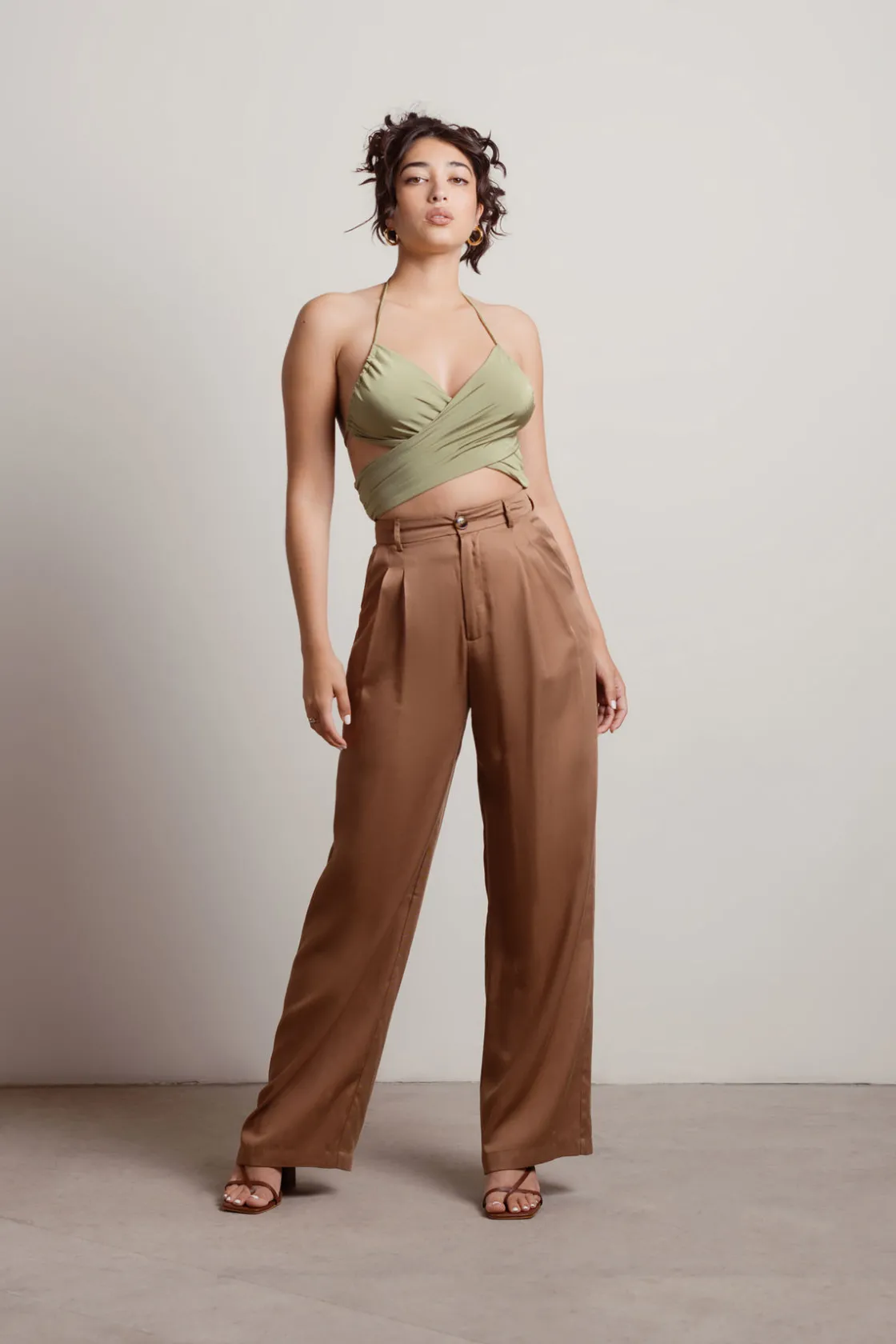 Tobi Panorama Crop Top - Amber