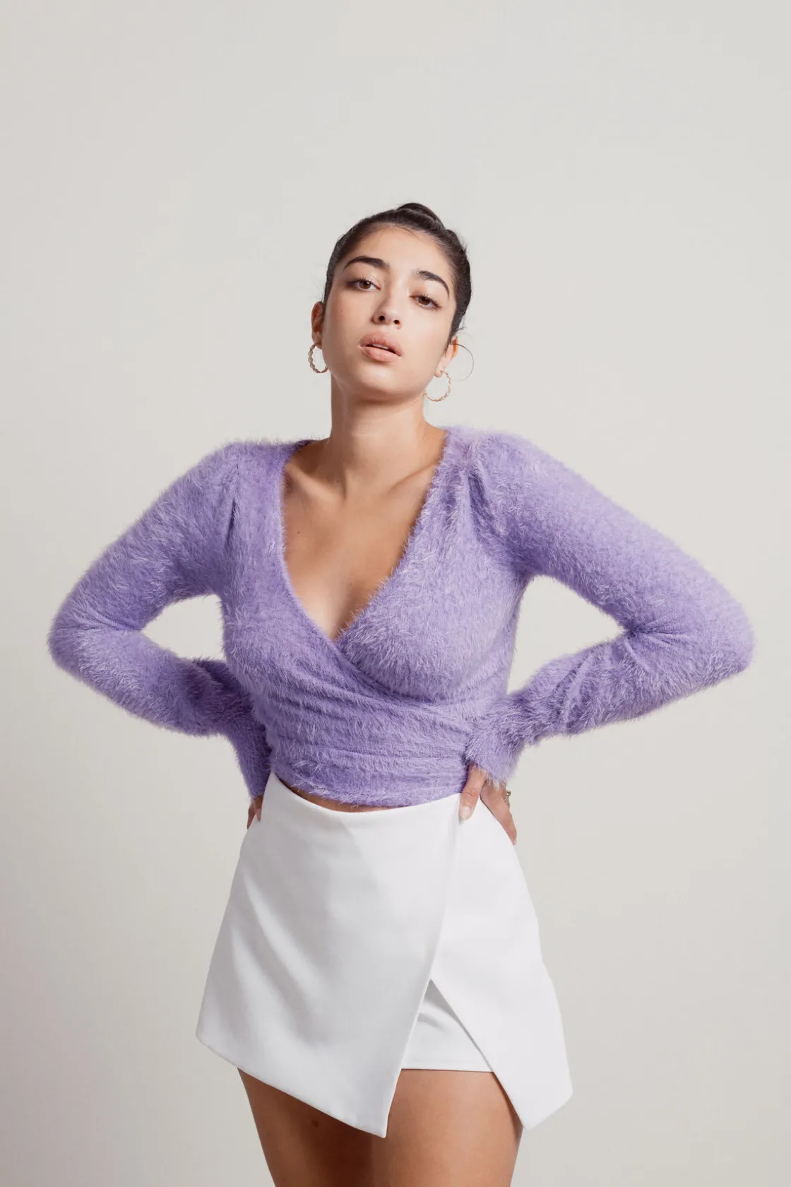 Tobi Passionfruit Crop Top - Lavender