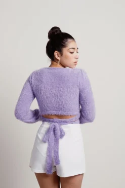 Tobi Passionfruit Crop Top - Lavender