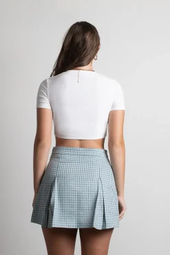Tobi Pate Choux Plaid Mini Skirt -