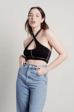 Tobi Peak Crop Top - Off White