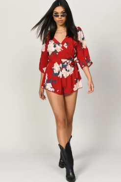 Tobi Petal To The Metal Floral Romper -