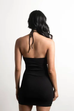 Tobi Pick Me Up Halter Bodycon Mini Dress