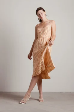 Tobi Picnic At The Cottage Gingham Cami Midi Dress -