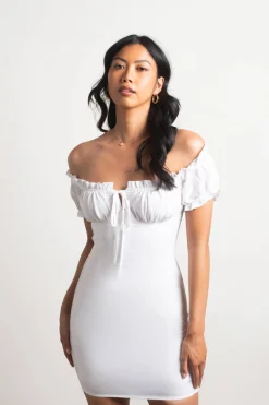 Tobi Picnic Date Off The Shoulder Bodycon Mini Dress -