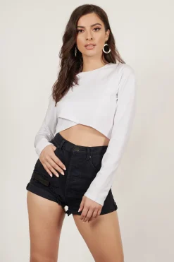 Tobi Play By Play Crop Top - White