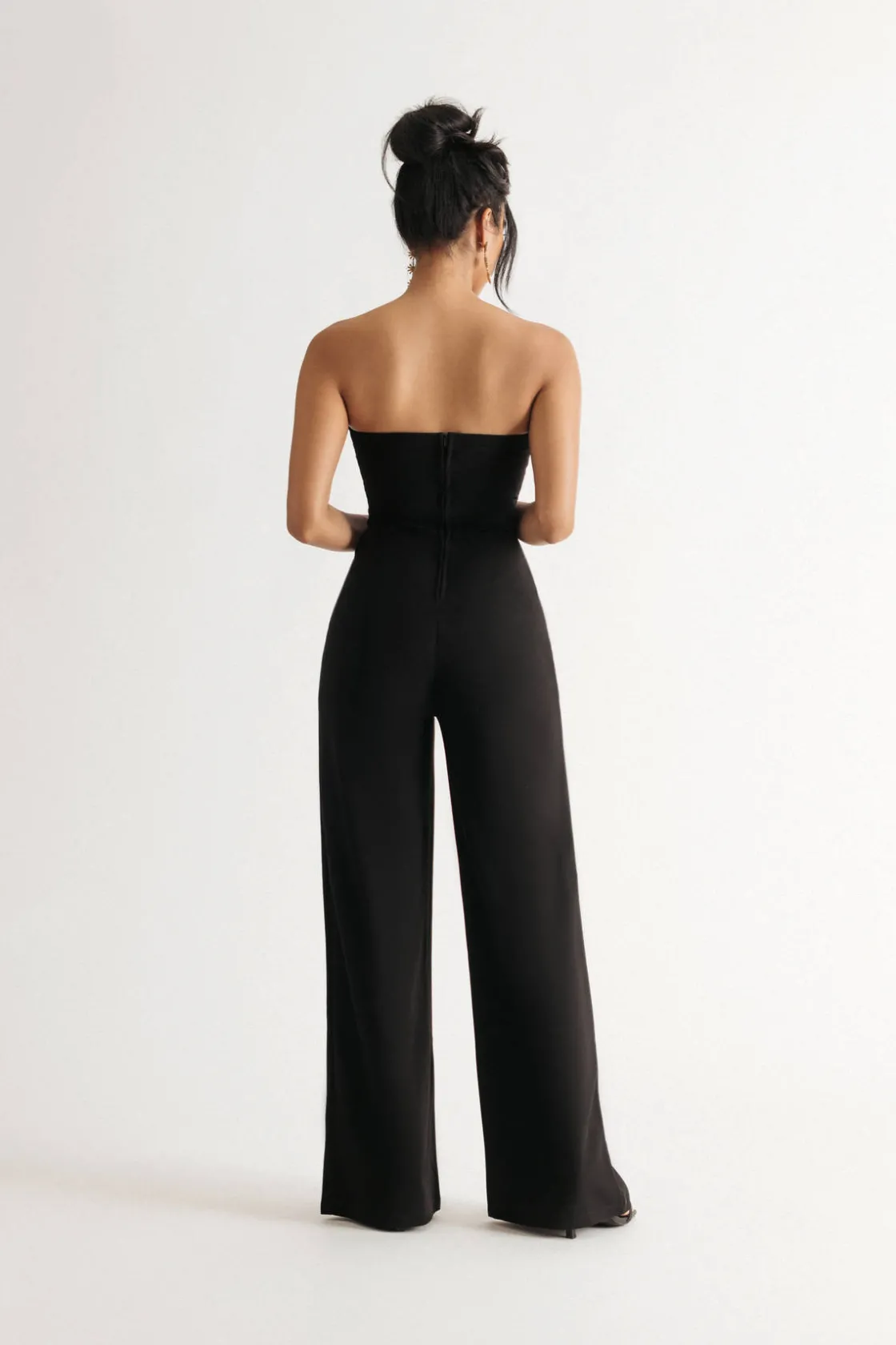Tobi Playing Games Knot Cutout Wide-Leg Jumpsuit