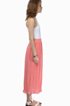 Tobi Pleat The Way Lettuce Hem Maxi Skirt - Mint