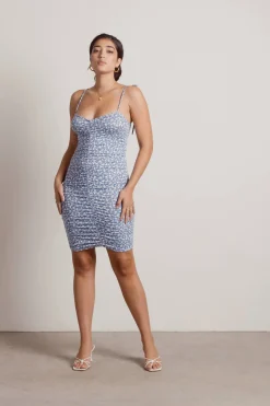 Tobi Predictable Floral Ruched Mini Dress -